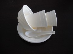 可以吃的純淀粉全降解餐具及包裝制品流水線