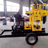 巨匠XYX-200液壓輪式地質鉆機 拖掛式勘探鉆機移動方便
