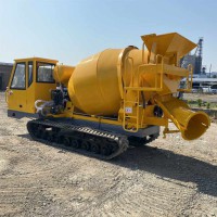 多功能履帶混凝土攪拌車2方水泥混凝土攪拌罐車移動(dòng)履帶水泥攪拌